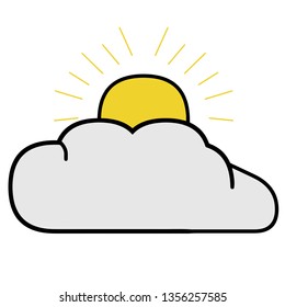 Sun day icon. Weather Icon in trendy flat style isolated on grey background. Day symbol for your web site design, logo, app, UI. Vector illustration