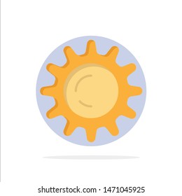 Sun, Day, Light Abstract Circle Background Flat color Icon. Vector Icon Template background