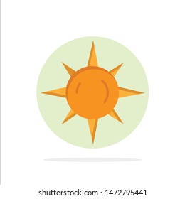 Sun, Day, Light Abstract Circle Background Flat color Icon