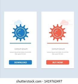 Sun, Day, Light  Blue and Red Download and Buy Now web Widget Card Template