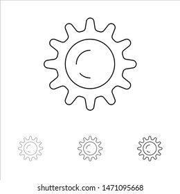 Sun, Day, Light Bold and thin black line icon set. Vector Icon Template background