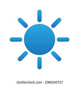 sun daylight  blue gradient icon vector