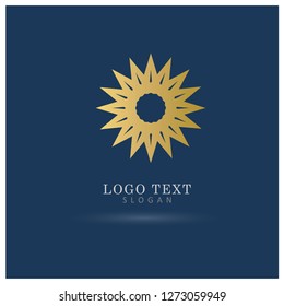 Sun Decorative Logo. Symbol & Icon Vector Template.