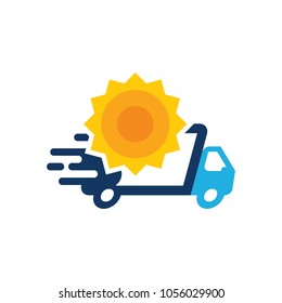 Sun Delivery Logo Icon Design