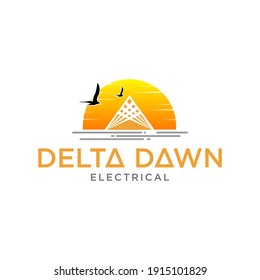 eps de diseño del logotipo del delta del sol