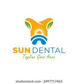 sun dental health logo design