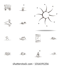 sun, desert icon. Desert icons universal set for web and mobile