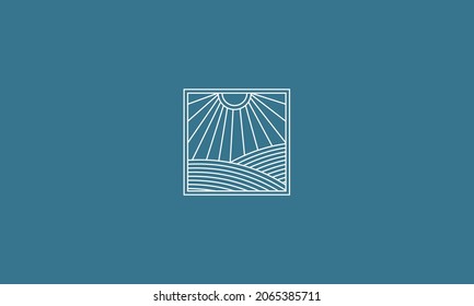 Vector de ilustraciones de sol y desierto