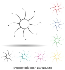 Sun, desert multi color set icon. Simple thin line, outline vector of desert icons for ui and ux, website or mobile application