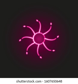 sun, desert neon style icon. Simple thin line, outline vector of desert icons for ui and ux, website or mobile application