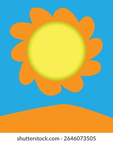sun in the desert scenery