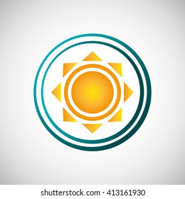 Sun design. abstract icon. summer concept