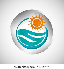 Sun design. abstract icon. summer concept