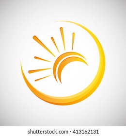 Sun design. abstract icon. summer concept
