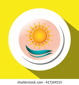 Sun design. abstract icon. summer concept