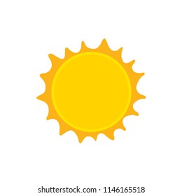 Sun design icon template. Sunlight and sunshine logo. Nature solar concept vector illustration