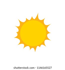 Sun design icon template. Sunlight and sunshine logo. Nature solar concept vector illustration