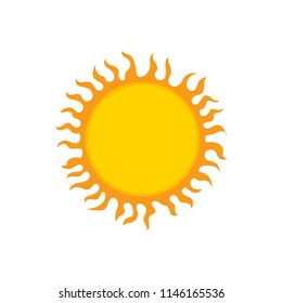 Sun design icon template. Sunlight and sunshine logo. Nature solar concept vector illustration