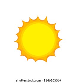 Vorlage für das Sun-Design-Symbol. Sonnenlicht und Sonnenschein Logo. Natursolarkonzept, Vektorgrafik