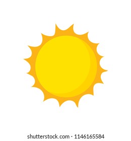 Flat Sun Icon Summer Pictogram Sunlight Stock Vector (Royalty Free ...