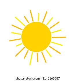 Sun design icon template. Sunlight and sunshine logo. Nature solar concept vector illustration