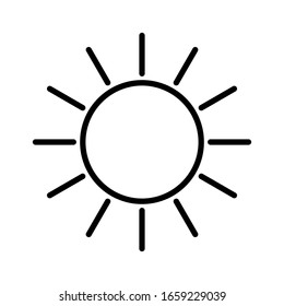 sun design icon vector minimalist on a white background