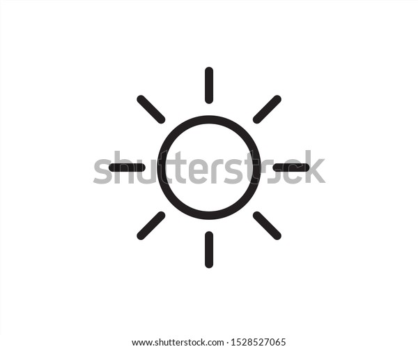 Sun Design Icon Vector Minimalist Stock Vector (Royalty Free ...