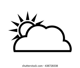 Sun design. isolated weather icon. vector graphic