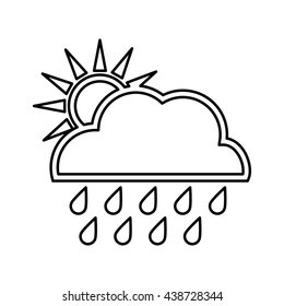 Sun design. isolated weather icon. vector graphic