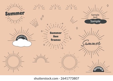 Sun design and Summer lettering - Stylish summer design
