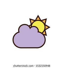 Sun design, summer nature tropical season holiday sunny weather and energy theme Vector illustration