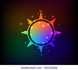 Sun design,rainbow vector