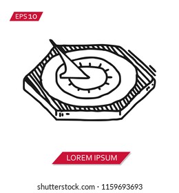 sun dial vector icon symbol