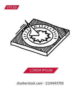 sun dial vector icon symbol