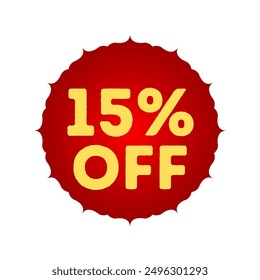 Sun discount tag label sign with eps format file.