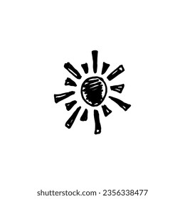 Sun doodle hand drawn vector design
