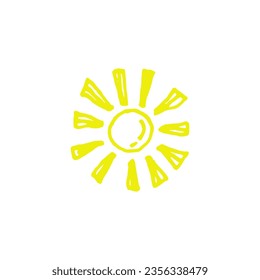 Sun doodle hand drawn vector design