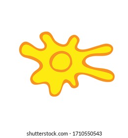 Sol sobre fondo blanco. Elemento vectorial para volante, promoción 
diseño de pegatinas. Aislado.