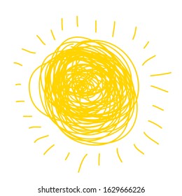 Sun doodle illustration for your design