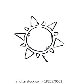 Símbolo del icono del logotipo del doodle de Sun