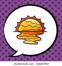 sun doodle, speech bubble