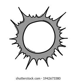 Sun doodle vector icon. Drawing sketch illustration hand drawn line.