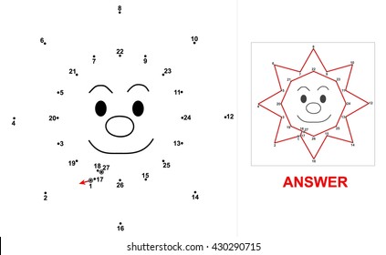 Sun - dot game. Connect all dots starting at 1 up to 27 and you will see what is hidden on the picture.