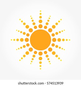 Sun dots icon. Vector illustration