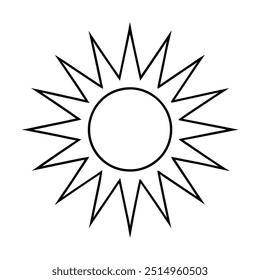 Sun Drawing Design Vector Illustration Clipart Eps