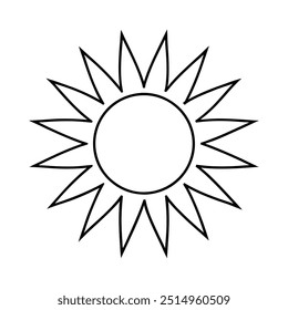 Sun Drawing Design Vector Illustration Clipart Eps