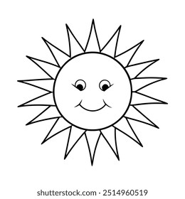 Sun Drawing Design Vector Illustration Clipart Eps