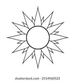 Sun Drawing Design Vector Illustration Clipart Eps