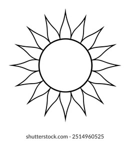Eps De Clipart De Ilustração De Vetor De Desenho Do Sol
