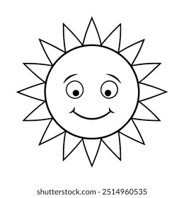 Sun Drawing Design Vector Illustration Clipart Eps